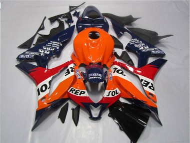 Carénage CBR 600 RR 07-08 - Orange Bleu Noir Repsol