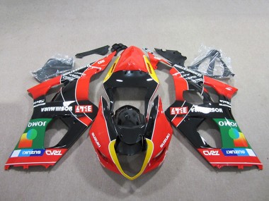 Carénage GSXR 1000 K3 03-04 - Rouge Vert Noir