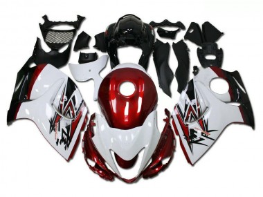 Carénage GSXR 1300 Hayabusa 08-19 - Blanc Rouge