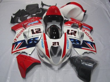 Carénage GSXR 1300 Hayabusa 96-07 - Blanc Rouge Xerox 21