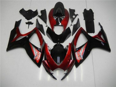 Carénage GSXR 600 / 750 K6 06-07 - Rouge Noir