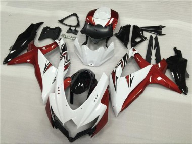 Carénage GSXR 600 / 750 K8 08-10 - Blanc Rouge Noir