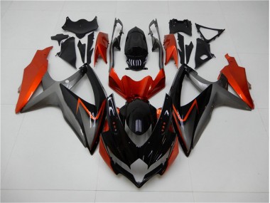 Carénage GSXR 600 / 750 K8 08-10 - Noir Orange Gris