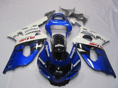 Carénage GSXR 600 K1 K2 K3 01-03 - Bleu Blanc Motul