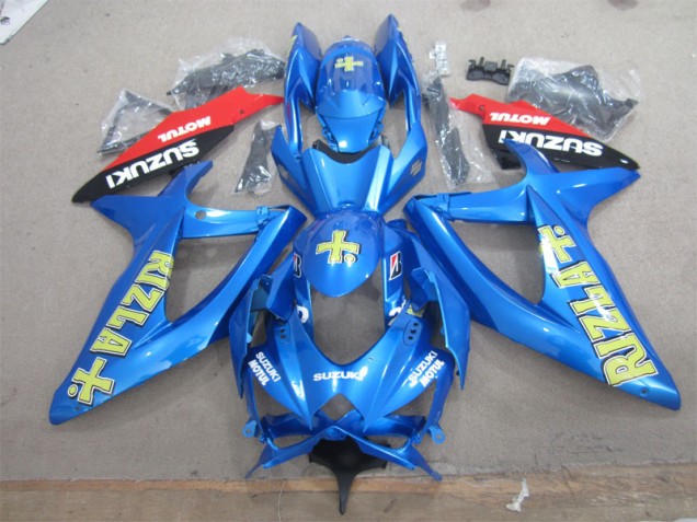 Carénage GSXR 600 K8 08-10 - Bleu Jaune Rizla Blanc Motul