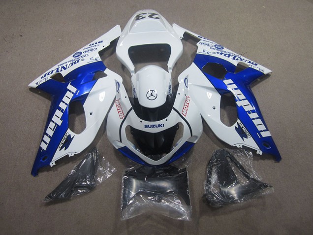 Carénage GSXR 750 K1 K2 K3 01-03 - Blanc Bleu Motul