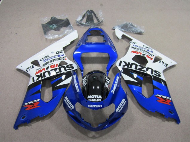 Carénages GSXR 600 K1 K2 K3 01-03 - Bleu Blanc Motul